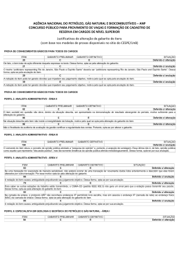 AG&Ecirc;NCIA NACIONAL DO PETR&Oacute;LEO, G&Aacute;S