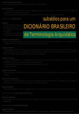 Dicionário Brasileiro de Terminologia Arquivística