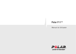 Polar F11 Manual do utilizador