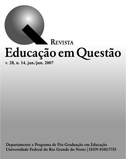 v.28, n.14, jan - Revista Educa&ccedil;&atilde;o em Quest&atilde;o