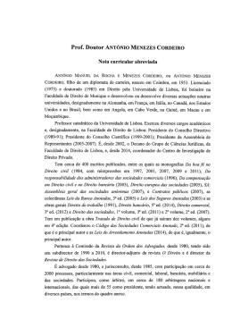Prof. Ant&oacute;nio Menezes Cordeiro pdf