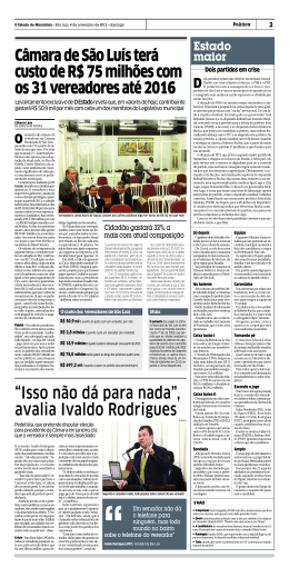 &ldquo;Isso n&atilde;o d&aacute; para nada&rdquo;, avalia Ivaldo Rodrigues