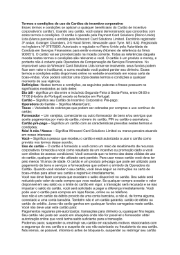 Termos e condi&ccedil;&otilde;es de uso de Cart&otilde;es de