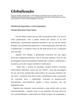 Globaliza&ccedil;&atilde;o