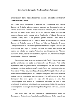 Entrevista Ex-Corregedor Min. Ermes Pedro Pedrassani