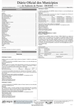 Di&aacute;rio Oficial dos Munic&iacute;pios