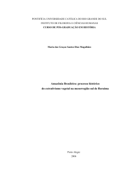 processo hist&oacute;rico do extrativismo Vegetal na Mesorregi&atilde;o