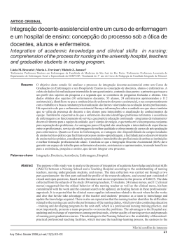 Integração docente-assistencial entre um curso