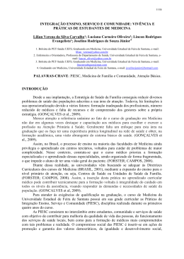 INTEGRA&Ccedil;&Atilde;O ENSINO, SERVI&Ccedil;O E COMUNIDADE