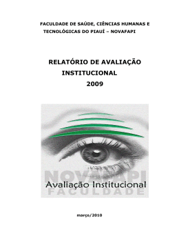 RELATÓRIO DE AVALIAÇÃO INSTITUCIONAL 2009