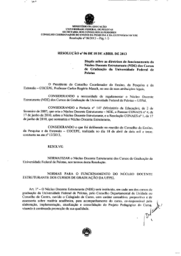 Dispõe sobre as diretrizes de funcionamento do Núcleo