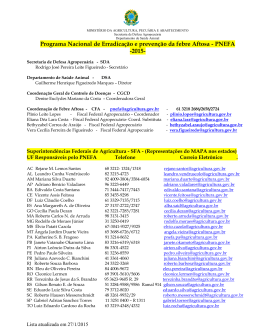 PNEFA -2015 - Ministério da Agricultura