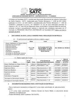 Edital dematricula - 3&Atilde;&sbquo;&iuml;&iquest;&frac12; Chamada - Calouros