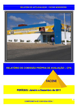 Relat&oacute;rio 2011 - Facene/Famene