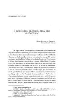 a idade media filos&oacute;fica ter&aacute; sido aristot&eacute;lica?