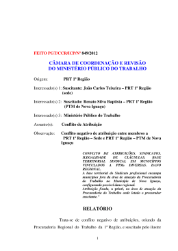 Processo PGT/CCR/nº 849/2012 - Ministério Público do Trabalho