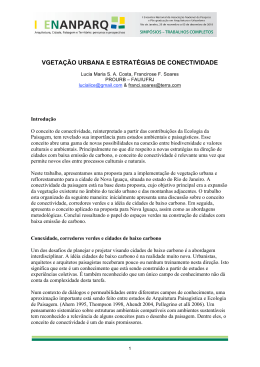 vegeta&ccedil;&atilde;o urbana e estrat&eacute;gias de conectividade