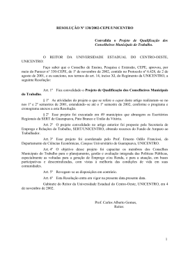minuta de resolução nº - Universidade Estadual do Centro