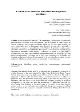 A constru&ccedil;&atilde;o de uma usina hidrel&eacute;trica reconfigurando