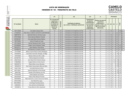Lista ordenação provisória