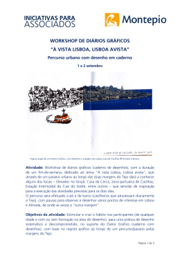 WORKSHOP DE DIÁRIOS GRÁFICOS “À VISTA LISBOA