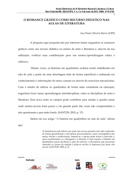 o romance gráfico como recurso didático nas aulas de literatura