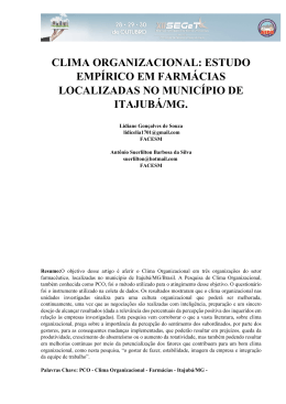 estudo emp&iacute;rico em farm&aacute;cias localizadas no munic&iacute;pio de