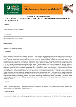 exercício físico e diabetes mellitus tipo 1