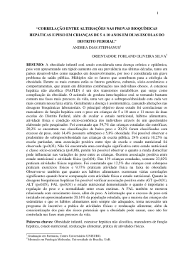 correlação entre alterações nas provas bioquímicas