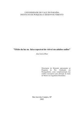 EFEITO DA LUZ NA FAIXA ESPECTRAL DO