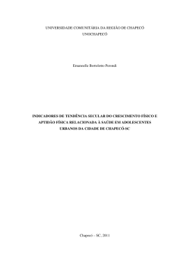 indicadores de tend&ecirc;ncia secular do crescimento f&iacute;sico e
