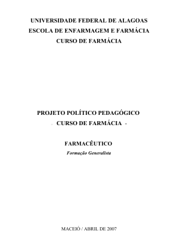 Farm&aacute;cia Bacharelado - Universidade Federal de Alagoas