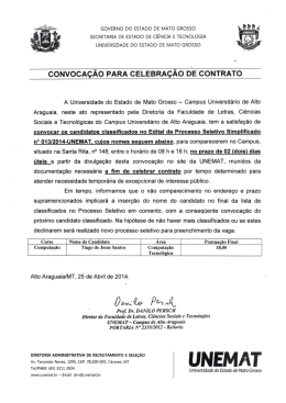 coNvocAçÃo PARA cELEBRAçÃo DE coNTRATo