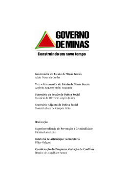 Governador do Estado de Minas Gerais A&eacute;cio Neves da Cunha Vice