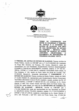 Convênio - Tribunal de Justiça do Estado de Alagoas