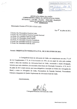 ADVOCACIA-GERAL DA UNI&Atilde;o coRREGEDoRiA-GERAL