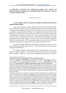 a indevida atua&ccedil;&atilde;o da advocacia-geral da uni&atilde;o no processo penal