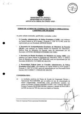 Termo de Acordo de Coopera&ccedil;&atilde;o T&eacute;cnico