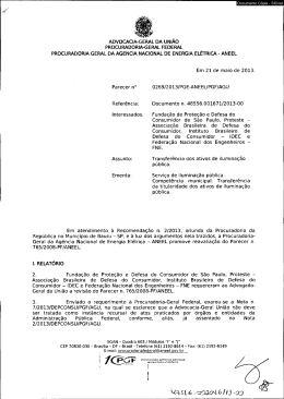 ADVOCACIA-GERAL DA UNI&Atilde;O PROCURADORIA-GERAL