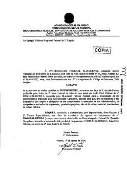 ADVOCACIA-GERAL DA UNI&Atilde;O PROCURADORIA