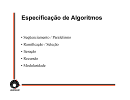 Especifica&ccedil;&atilde;o de Algoritmos - DCA