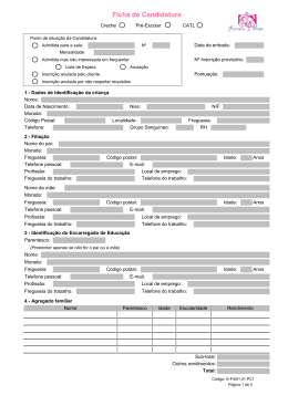 Ficha de Candidatura