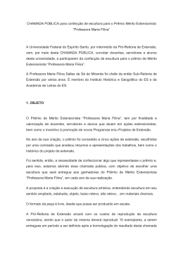 CHAMADA P&Uacute;BLICA para confec&ccedil;&atilde;o de escultura para o Pr&ecirc;mio