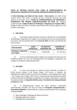 EDITAL DE PROCESSO SELETIVO PARA CURSO