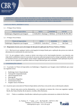 Radiologia e Diagn&oacute;stico por Imagem &ndash; 2015