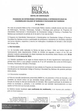 Edital - DeVry pelo Mundo