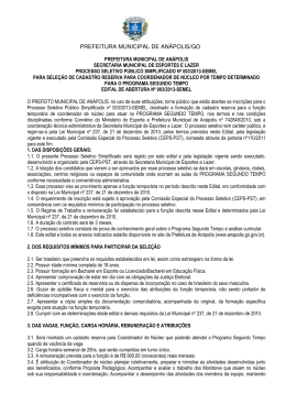 Edital Coordenador de N&uacute;cleo