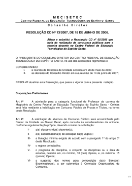 mec / setec resolução cd nº 13/2007, de 18 de junho de 2006.