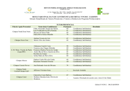 resultado final da fase 2 (entrevista) do edital n&ordm;19/2012 &ndash; ead/ifrn