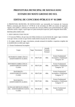 prefeitura municipal de bataguassu estado do mato